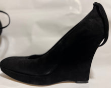 Load image into Gallery viewer, Authentic Gucci Black Suede Platform Wedges
