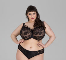 Load image into Gallery viewer, Ewa Michalak FB Black and Nude Lace Bra with Harness
