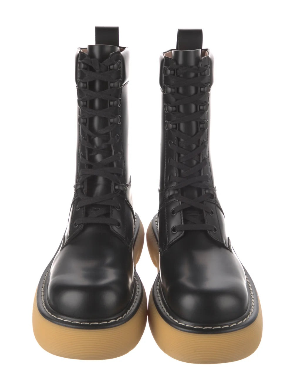 New Bottega Veneta Leather Combat Boots w/ Tags