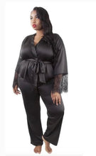 Load image into Gallery viewer, Gabi Fresh x Playful Promises Joanie Satin PJ Set Black
